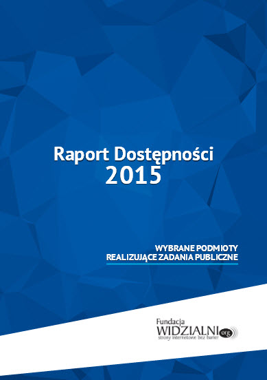 Okładka Raportu Dostepności 2015