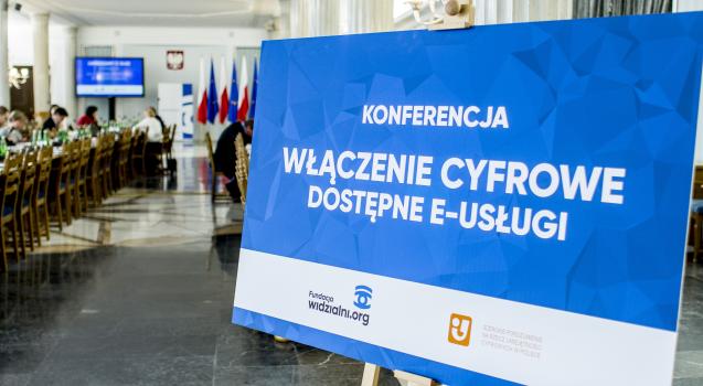 Powiększ obraz: Konferencja Włączenie Cyfrowe w Sali Kolumnowej Sejmu RP